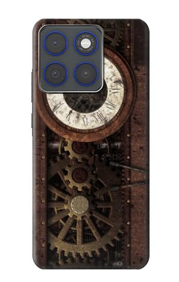 S3221 クロックギア Steampunk Clock Gears Motorola Edge 70 バックケース、フリップケース・カバー