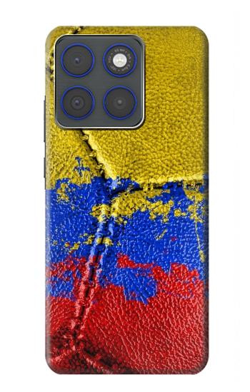 S3306 コロンビアの旗ビンテージフットボールのグラフィック Colombia Flag Vintage Football Graphic Motorola Edge 70 バックケース、フリップケース・カバー