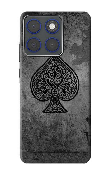 S3446 エーススペード Black Ace Spade Motorola Edge 70 バックケース、フリップケース・カバー