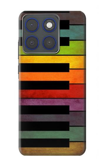 S3451 カラフルなピアノ Colorful Piano Motorola Edge 70 バックケース、フリップケース・カバー