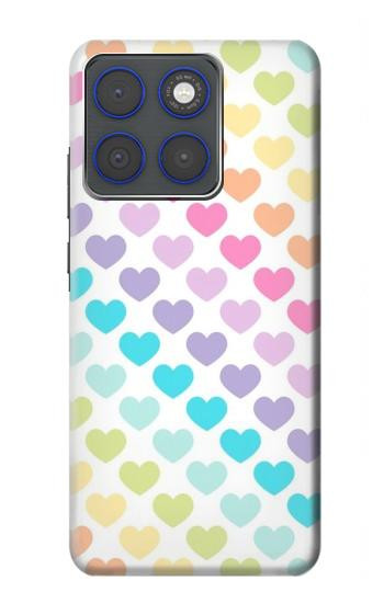S3499 カラフルなハート柄 Colorful Heart Pattern Motorola Edge 70 バックケース、フリップケース・カバー