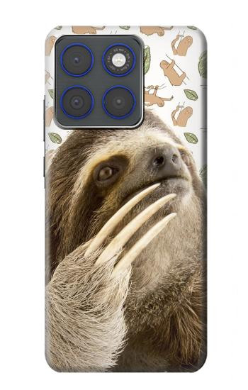 S3559 ナマケモノ Sloth Pattern Motorola Edge 70 バックケース、フリップケース・カバー