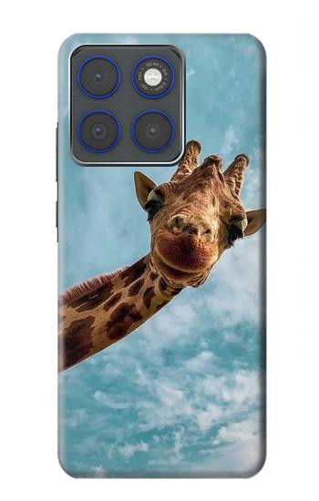 S3680 かわいいスマイルキリン Cute Smile Giraffe Motorola Edge 70 バックケース、フリップケース・カバー