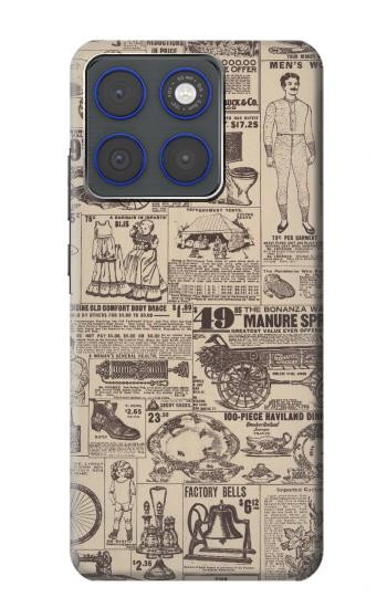 S3819 レトロなヴィンテージ紙 Retro Vintage Paper Motorola Edge 70 バックケース、フリップケース・カバー