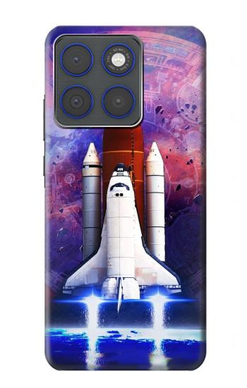 S3913 カラフルな星雲スペースシャトル Colorful Nebula Space Shuttle Motorola Edge 70 バックケース、フリップケース・カバー