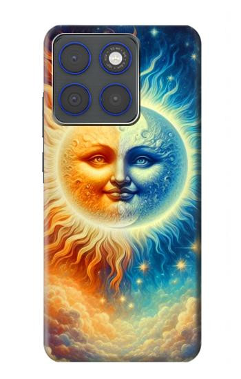 S3966 芸術的な太陽と月 Artistic Sun Moon Motorola Edge 70 バックケース、フリップケース・カバー