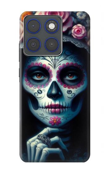 S3990 少女の頭蓋骨 スチームパンク ゴシック Girl Skull Steam Punk Gothic Motorola Edge 70 バックケース、フリップケース・カバー