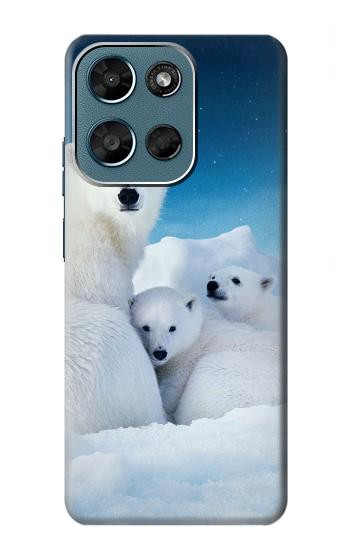 S0285 北極熊 北極 Polar Bear Family Arctic Motorola Moto G (2026), G Play (2026) バックケース、フリップケース・カバー