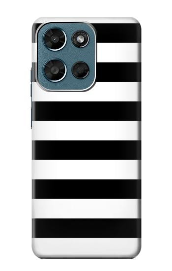 S1596 黒と白のストライプ Black and White Striped Motorola Moto G (2026), G Play (2026) バックケース、フリップケース・カバー