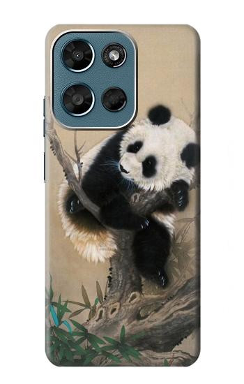 S2210 パンダふわふわアートの絵画 Panda Fluffy Art Painting Motorola Moto G (2026), G Play (2026) バックケース、フリップケース・カバー