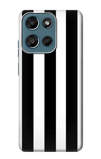 S2297 黒と白の縦縞 Black and White Vertical Stripes Motorola Moto G (2026), G Play (2026) バックケース、フリップケース・カバー