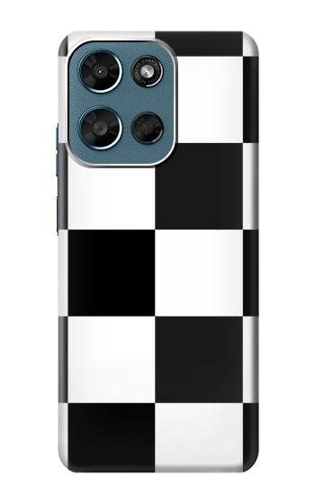 S2492 黒と白のチェッカーボード Black and White Check Motorola Moto G (2026), G Play (2026) バックケース、フリップケース・カバー