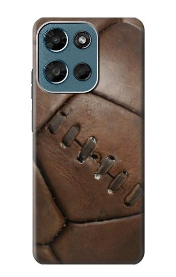 S2661 ヴィンテージレザーサッカーグラフィックプリント Vintage Soccer Football Graphic Motorola Moto G (2026), G Play (2026) バックケース、フリップケース・カバー