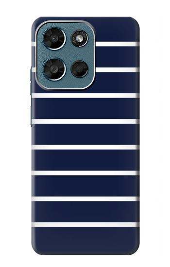 S2767 ネイビーホワイトストライプ Navy White Striped Motorola Moto G (2026), G Play (2026) バックケース、フリップケース・カバー