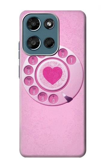 S2847 ピンクロータリー電話 Pink Retro Rotary Phone Motorola Moto G (2026), G Play (2026) バックケース、フリップケース・カバー