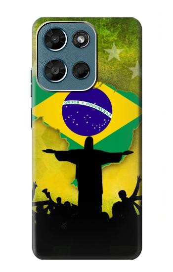 S2981 ブラジルサッカー Brazil Football Soccer Map Flag Motorola Moto G (2026), G Play (2026) バックケース、フリップケース・カバー