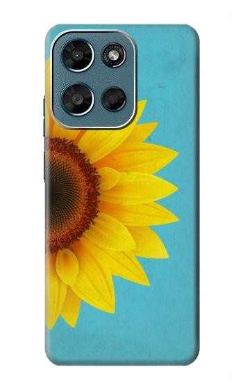 S3039 ひまわり Vintage Sunflower Blue Motorola Moto G (2026), G Play (2026) バックケース、フリップケース・カバー