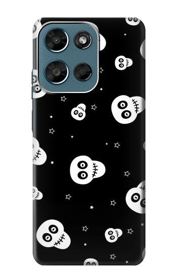 S3261 スマイルスカルハロウィーンのパターン Smile Skull Halloween Pattern Motorola Moto G (2026), G Play (2026) バックケース、フリップケース・カバー
