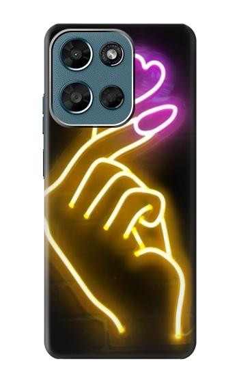 S3512 かわいいミニハート Cute Mini Heart Neon Graphic Motorola Moto G (2026), G Play (2026) バックケース、フリップケース・カバー