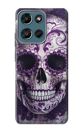 S3582 紫の頭蓋骨 Purple Sugar Skull Motorola Moto G (2026), G Play (2026) バックケース、フリップケース・カバー