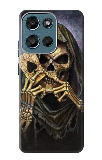 S3594 死神ポーカー Grim Reaper Wins Poker Motorola Moto G (2026), G Play (2026) バックケース、フリップケース・カバー