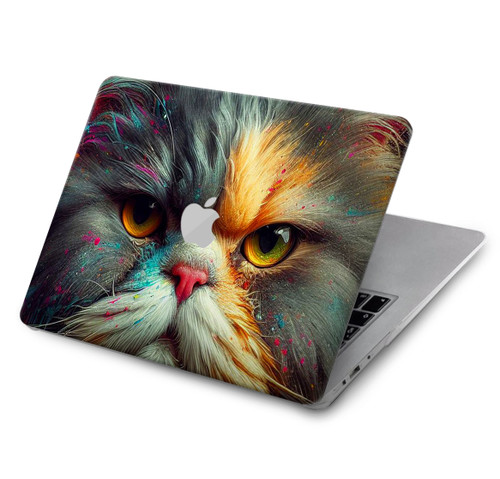 S3971 色を塗った猫 Cat Painted Color MacBook Air 13″ - A1932, A2179, A2337 ケース・カバー