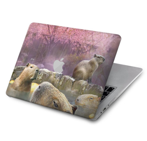 S4030 カピバラ 温泉 Capybara Hot Spring MacBook Pro 13″ - A1706, A1708, A1989, A2159, A2289, A2251, A2338 ケース・カバー