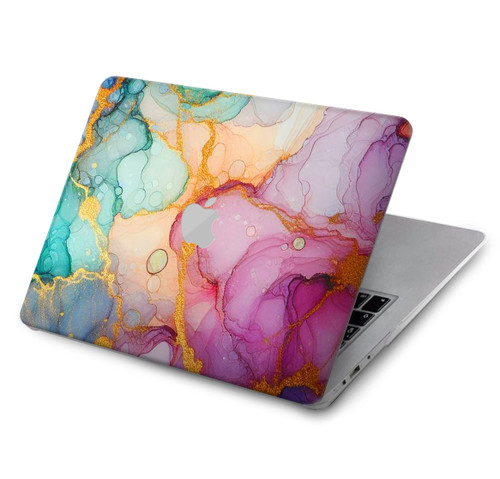 S4001 マルチカラーの抽象画 ライラック エメラルド Multicolored Abstract Lilac Emerald MacBook Pro 15″ - A1707, A1990 ケース・カバー