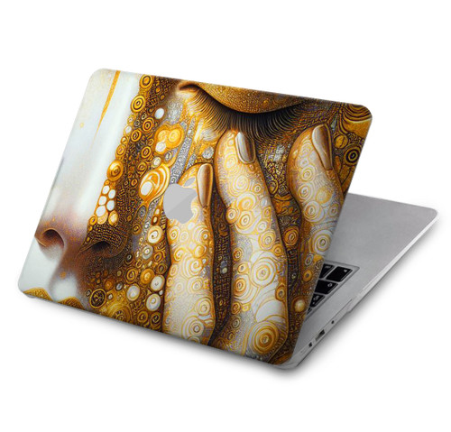 S4026 黄金の涙を流す女性 Women Crying Golden Tear MacBook Pro 14 M1-M5 A2442,A2779,A2992,A2918,A3112,A3185,A3401,A3434,A3112 ケース・カバー