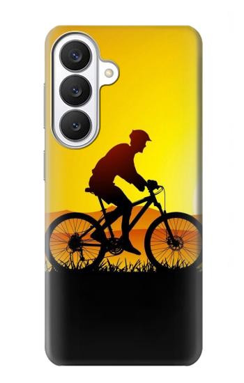 S2385 自転車 夕焼け Bicycle Bike Sunset Samsung Galaxy S26 バックケース、フリップケース・カバー
