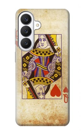 S2833 ポーカーカード ハートの女王 Poker Card Queen Hearts Samsung Galaxy S26 バックケース、フリップケース・カバー