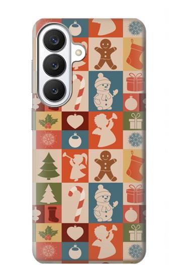 S2854 かわいいクリスマスのパターン Cute Xmas Pattern Samsung Galaxy S26 バックケース、フリップケース・カバー