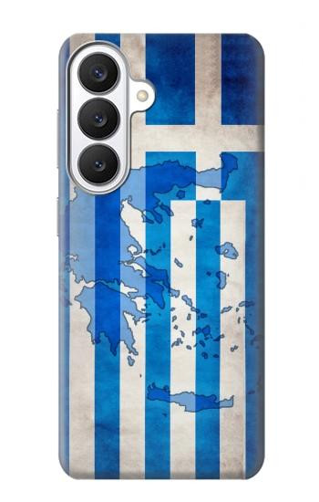 S2970 ギリシャサッカー Greece Map Football Soccer Flag Samsung Galaxy S26 バックケース、フリップケース・カバー