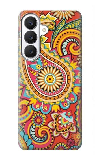 S3402 ペイズリー花柄 Floral Paisley Pattern Seamless Samsung Galaxy S26 バックケース、フリップケース・カバー