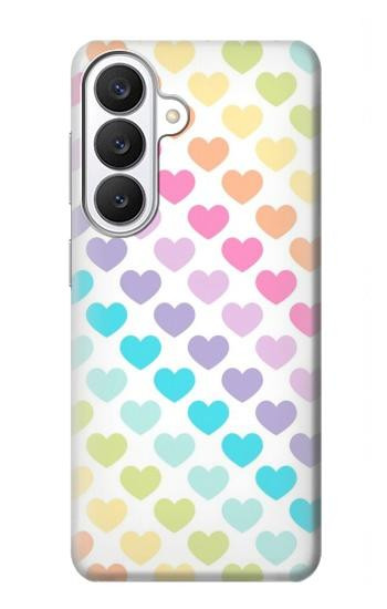 S3499 カラフルなハート柄 Colorful Heart Pattern Samsung Galaxy S26 バックケース、フリップケース・カバー