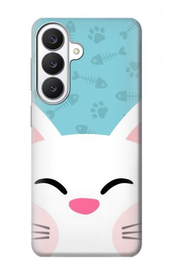 S3542 かわいい猫漫画 Cute Cat Cartoon Samsung Galaxy S26 バックケース、フリップケース・カバー