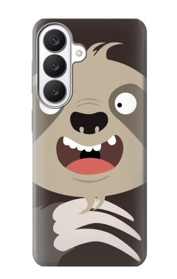 S3855 ナマケモノの顔の漫画 Sloth Face Cartoon Samsung Galaxy S26 バックケース、フリップケース・カバー