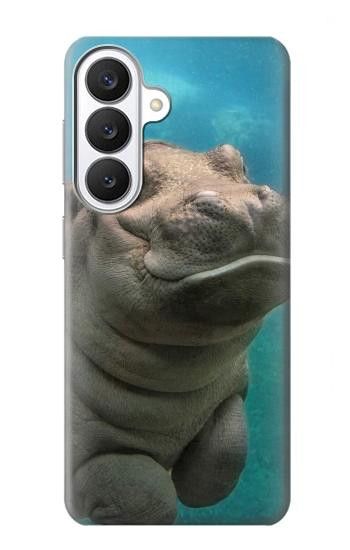 S3871 かわいい赤ちゃんカバ カバ Cute Baby Hippo Hippopotamus Samsung Galaxy S26 バックケース、フリップケース・カバー