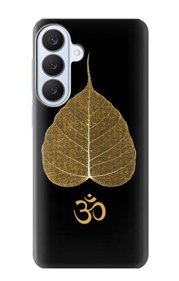 S2331 金の葉仏教 オームシンボル Gold Leaf Buddhist Om Symbol Samsung Galaxy S26 Plus バックケース、フリップケース・カバー