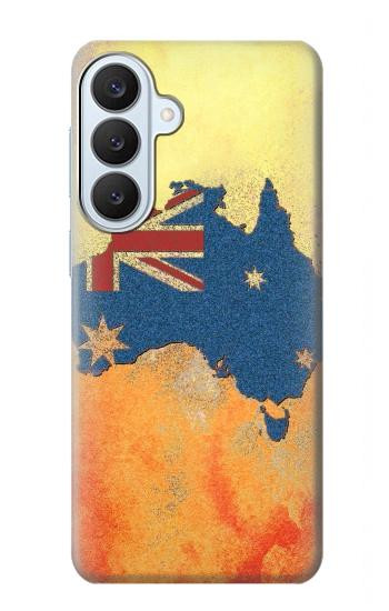 S2494 オーストラリア国旗地図ロックテクスチャ Australia Flag Map Rock Texture Samsung Galaxy S26 Plus バックケース、フリップケース・カバー