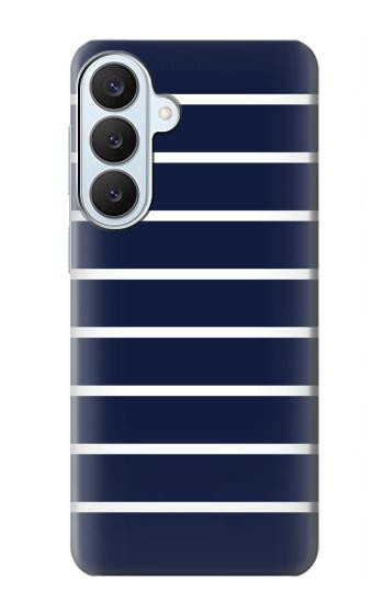 S2767 ネイビーホワイトストライプ Navy White Striped Samsung Galaxy S26 Plus バックケース、フリップケース・カバー