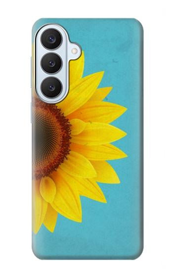 S3039 ひまわり Vintage Sunflower Blue Samsung Galaxy S26 Plus バックケース、フリップケース・カバー