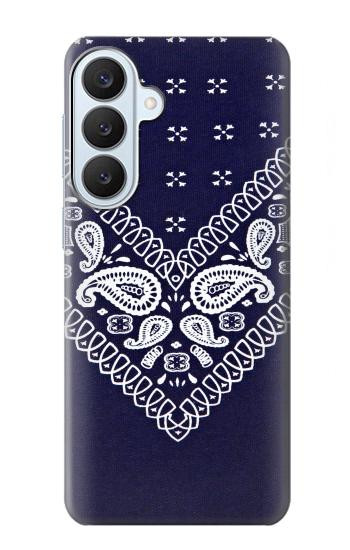S3357 ネイビーブルーバンダナパターン Navy Blue Bandana Pattern Samsung Galaxy S26 Plus バックケース、フリップケース・カバー
