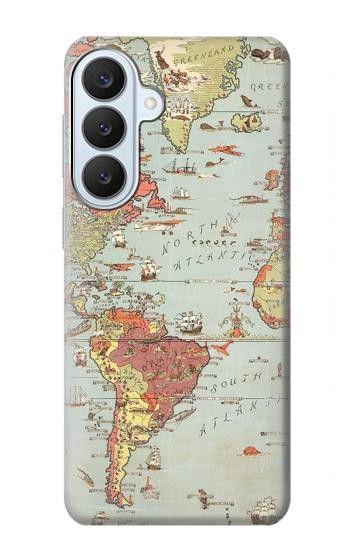 S3418 ヴィンテージの世界地図 Vintage World Map Samsung Galaxy S26 Plus バックケース、フリップケース・カバー