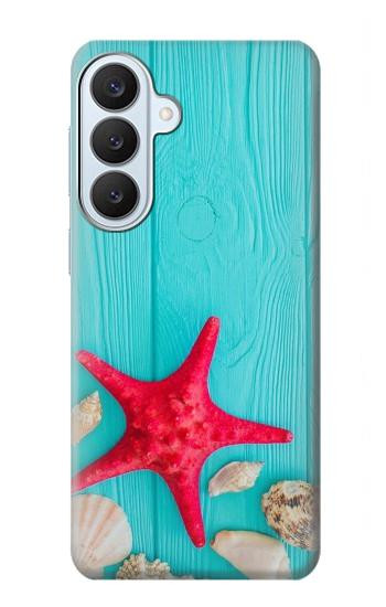 S3428 アクア 海星 貝 Aqua Wood Starfish Shell Samsung Galaxy S26 Plus バックケース、フリップケース・カバー