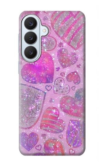 S3710 ピンクのラブハート Pink Love Heart Samsung Galaxy S26 Plus バックケース、フリップケース・カバー