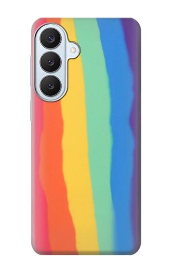 S3799 かわいい縦水彩レインボー Cute Vertical Watercolor Rainbow Samsung Galaxy S26 Plus バックケース、フリップケース・カバー