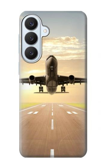 S3837 飛行機離陸日の出 Airplane Take off Sunrise Samsung Galaxy S26 Plus バックケース、フリップケース・カバー