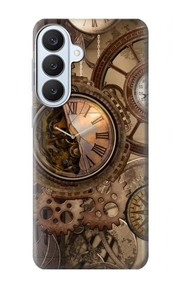 S3927 コンパスクロックゲージスチームパンク Compass Clock Gage Steampunk Samsung Galaxy S26 Plus バックケース、フリップケース・カバー