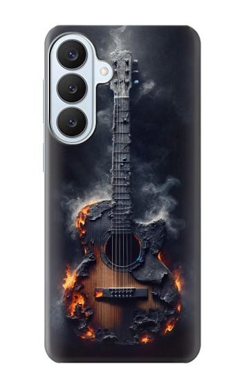 S3972 焦げたアコースティックギターのグラフィック Burned Acoustic Guitar Graphic Samsung Galaxy S26 Plus バックケース、フリップケース・カバー